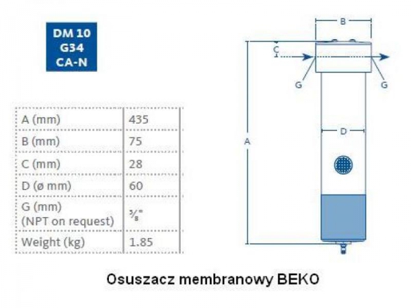 Membranowy DM10  G34