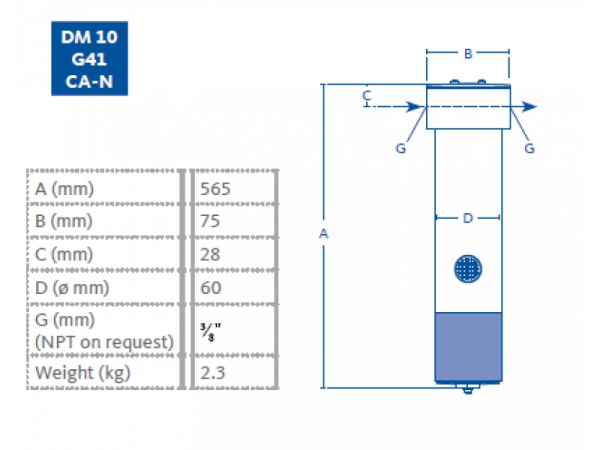 Membranowy DM10 G41 CA-N